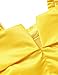 Little Girls Layered Princess Belle Costume Dress up (9-10 Years, yellow)