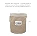 iwill CREATE PRO Pure Natural Linen Folding Household Storage Bin,Jumbo Round Storage Container (16.5