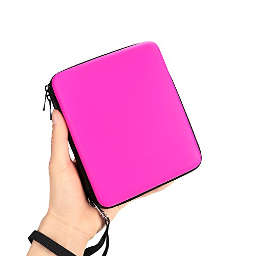 AKWOX Carrying Case for Nintendo 2DS with 8 Game Holders (Pink)