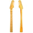RuiJOTWAT 22 Fret Replacement Maple Neck Fingerboard For Strat St Stratocaster (Lacquer)
