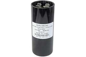 Avalanche 330 VAC 50/60 Hz Round Motor Starting Capacitor (53-64 uF / 53-64 MFD)