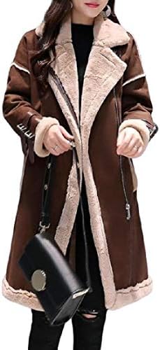 CRYYU Women Fleece Lined Faux Suede 