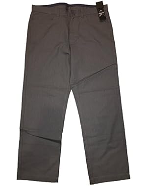 Calvin Klein Men's Black Lifestyle Slim Fit Logo Patch Chino Pants