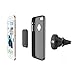 Air Vent Car Mount, ALBK Grip Magic 360 Degree Rotation Cell Phone Holder with Built-in Metal Plate, One Step Mounting Magnetic Phone Stand Cradle Clip For Android Apple GPS All Smart Devices (Black)