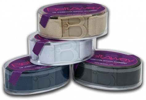 Beltaway Flat buckle Belt PLUS SIZE 4 PACK: Black, Denim, White &amp; Sand