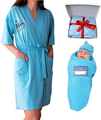 birthing gown and swaddle