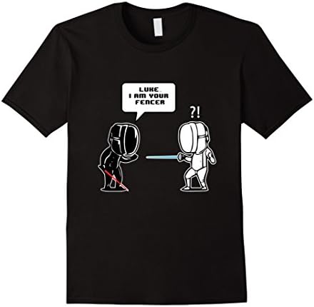 Mens "Luke I am Your Fencer" Funny Fencing Gift T-Shirt Large Black