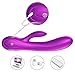 Rechargable Personal Vibrator - Waterproof Powerful 7 Speed Frequency Rabbit Massager- Handheld Portable Vibrator- Purple