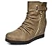 DREAM PAIRS ZIPLINE Women's Fashion Casual Low Hidden Wedge Heel Ankle Boots