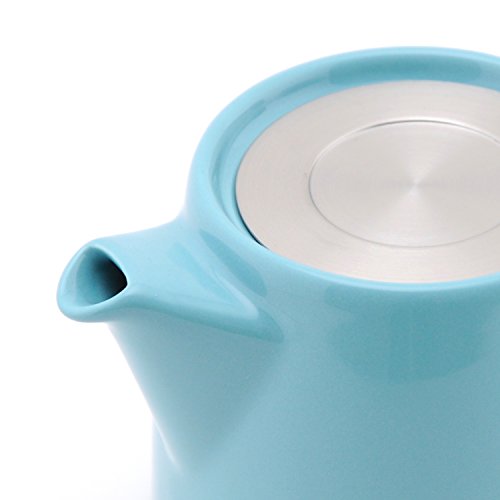 FORLIFE Stump Teapot with SLS Lid and Infuser, 18Ounce, Turquoise