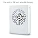 CestMall 3 Speeds Portable Multi-functional Mini Rechargeable Fan Powered by 18650 Li-ion Battery (included) & USB Charging for Outdoor Travel with String White