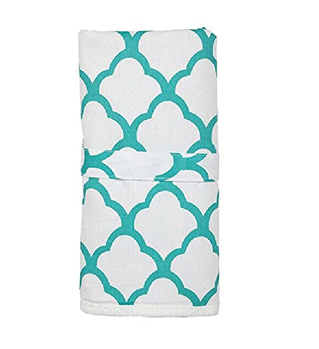 LondonExpress Baby Nappy Changing Mat Pad Diaper Portable Foldable Waterproof for Newborn & Toddlers Home Travel Outside (Teal_Cloud)
