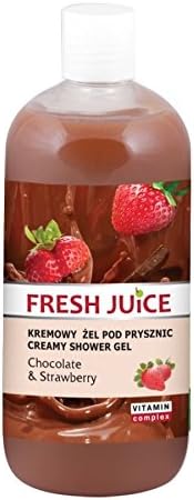 Fresh Juice Creamy shower gel Chocolate and Strawberry extracts 500ml