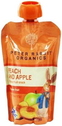 Peter Rabbit Organics - Organic Fruit Snack 100% Pure Peach and Apple - 4 oz. (Pack f 3)