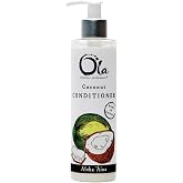 Tropical Apothecary Ola Coconut Organic Conditioner, Lemongrass, 8 fl oz | For Normal Hair, Aloe Vera, Taro, Awapuhi &amp; Noni Fruit, Detangles, Softens, Adds Shine, Baby Safe, Made in Hawaii