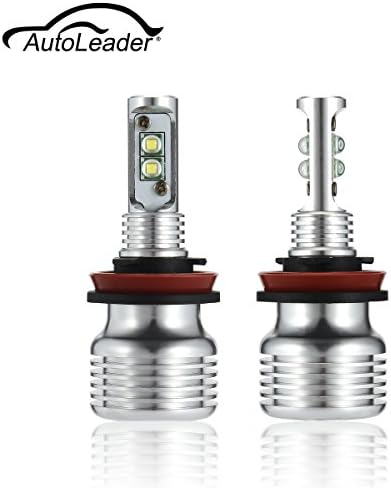 Autoleader X3 LED Headlight Bulb Fog Light 80W Auto Headlamp Conversion Kit H8 H9 H11 Light Bulb 12-24V DC 6000k White 1Pair H11