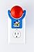 Projectables Mouse Clubhouse Plug-in LED Night, Light Sensor, Disney Characters Mickey, Goofy, Donald Image on Ceiling, Wall, or Floor, Red/Blue, 11743, Mutli