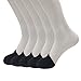 Vraquir 5 Pairs Womens Toe Cover Half Socks No Show Invisible Socks Cotton Toe Topper Liner Black One Size