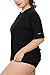 Anwell Womens Plus Size Short Sleeve Rash Guard Top Loose Fit Surfing Swim Shirt