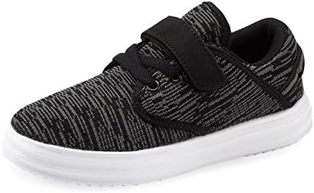 Ukris Toddlers Kids Lightweight Breathable Sneakers Easy Walk Casual Sport Running Shoes for Boys Girls(EU 28,BlackGrey)