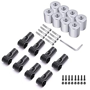 Φ28イレクターパイプ 車用ルーフキャリアバー スペーシアパイプ イレクターパイプ アタッチメント (8個セット＆メタルジョイント)