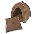 Best Pet Supplies Modern Triangular Suede Tent Bed - Dark Brown - Large