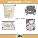 BOOHIT Storage Baskets,Canvas Fabric Laundry Hamper-Collapsible Storage Bin with Handles,Toy Organizer Bin for Kid's Room,Office,Nursery Hamper, Home Decor (giraffe)