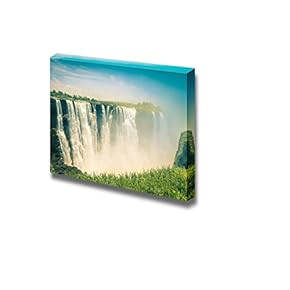 Vintage Style Photo of Victoria Waterfalls Natural Wonder of Zimbabwe Continent of Africa - Canvas Art Wall Art - 12" x 18"