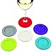 True by True Fabrications Giftable Grab and Go Slip on Wine Glass Coasters in Colorful, Set of 6