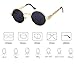 GAMT Retro Metal Hipster Steampunk Round Style Coating Mirrored Sunglasses