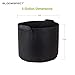 BLOOMSPECT 5-Pack 5 Gallon Grow Bags, Aeration Fabric Pots, Heavy Duty Thickened Nonwoven Plant Container with Handlesthumb 1