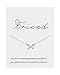 Zealmer CYBERNY Graduation Gift Best Friends Cross Arrow Pendant Necklace for Women with Inspirational Card Silver