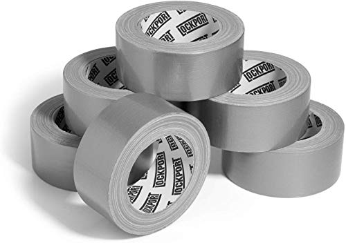 Heavy Duty Silver Duct Tape - 6 Roll Multi Pack Industrial Lot - 30 Yards x 2 inch Wide - Large Bulk Value Pack of Grey Original Extra Strength - No Residue, All Weather. Tear by Hand