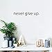 Imprinted Designs Never Give Up.. Over The Door Vinyl Wall Decal Sticker Art