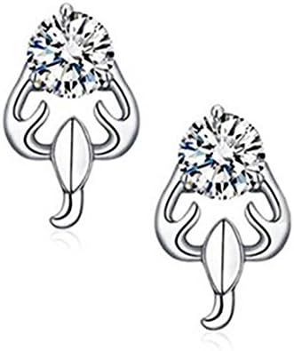 Sephla White Gold Plated Horoscope Stud Earrings For Women (Scorpio)