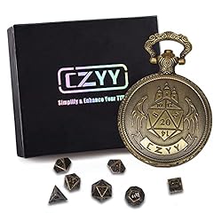 DND 6mm Micro Polyhedral Dice Set with Pocket Watch
