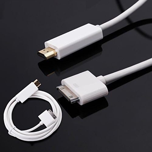 DigitCont 30-Pin Dock Connector to HDMI 3M Cable Convertor for Apple iPhone 4/4s, iPad 2/3 and iPod Touch