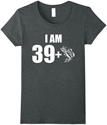 Womens Funny 40th Birthday T-Shirt 40 Year Old fishing lover Gift Medium Dark Heather