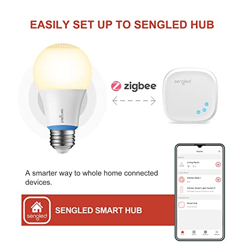 Sengled Smart Light Bulbs 100W, Zigbee Hub Required, Soft White Smart