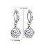 Zittop Vintage Filled Crystal Rhinestone Hoop Earrings Womens