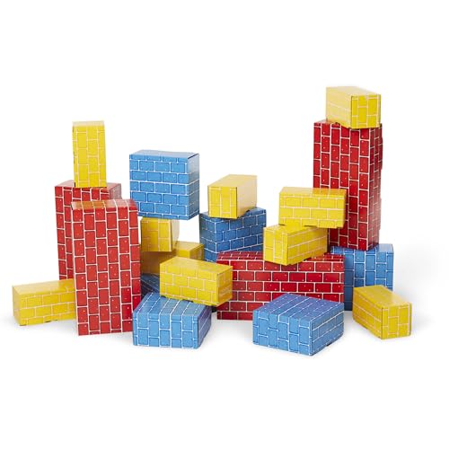 Melissa & Doug Jumbo Extra-Thick Cardboard Building Blocks - 40 Blocks in 3 Sizes