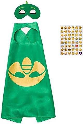 PJ Masks Superhero Cape and Mask Set Dress Up Role Play Costumes - Gekko
