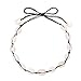 Edary Beach Shells Chokers Boho Clavicle Necklace Hawaii Puka Choker Necklace Handmade Seashells Chain Accessories for Women and Girls (Black)