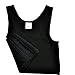 Qisssy® Les Lesbian Tomboy Short Vest Chest Binder Tops (M, Black)