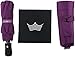 Crown Coast Eggplant Purple Travel Umbrella - 60 MPH Windproof Lightweight for Men Women and Kids, Compact Travel Umbrellas in Multiple Colors