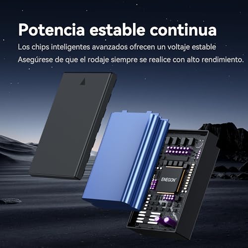 ENEGON LP-E17 Baterías y Rápido Dual Cargador para Canon EOS RP, R8, R10, R50, R100; Rebel SL3, SL2, T8i, T7i, T6i, T6s;EOS M3, M5, M6, 200D, 250D,77D, 750D, 760D, 800D, 8000D Cámara réflex Digital