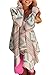 Cinder-Ella Women's Print Open Front Drape Boyfriend Knit Cardigan Sweaters