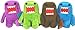Domo 4 Plush Doll Set 8 inches - Brown, Blue, Green and Purple