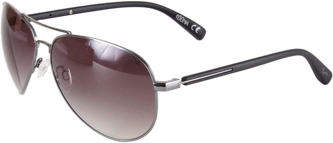 SUUNA Phoenix Teardrop Aviator Sunglasses in Shiny Gunmetal SUU100