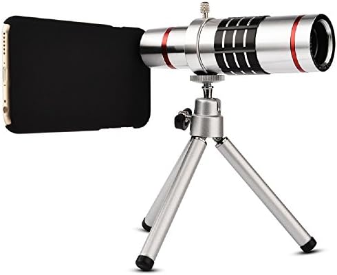 Camera Lens, elecguru Universal 18x Universal Optical Telescope Mobile Lens For Phone Samsung HTC 18X Lens with tripod (Iphone 6 Plus-18X silver)